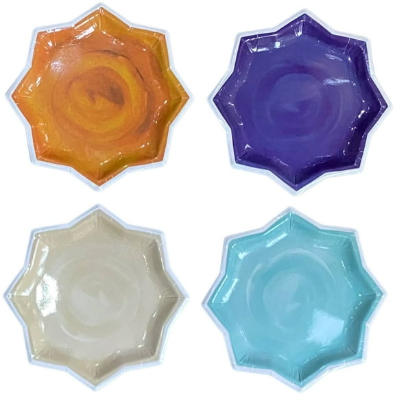 Moroccan Star Dessert Plates | Unique Porcelain Inspired Party Plate