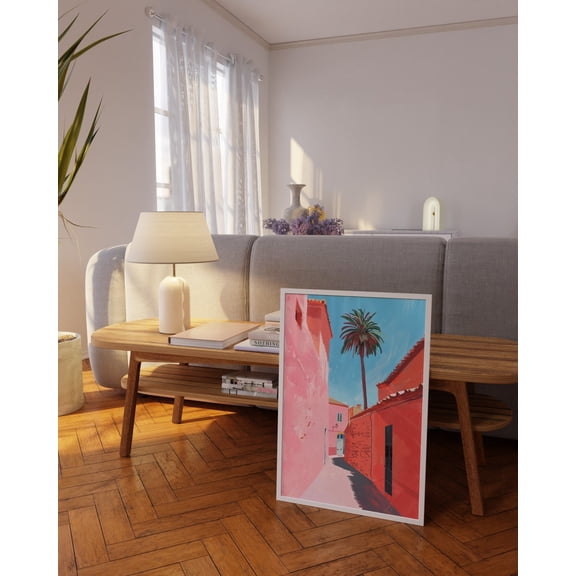 Moroccan Street Vibrant Dopamine Poster Unframed Paper Print