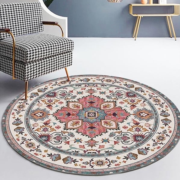 Moroccan Style Living Room ration Round Carpet Large Area Rugs for ...