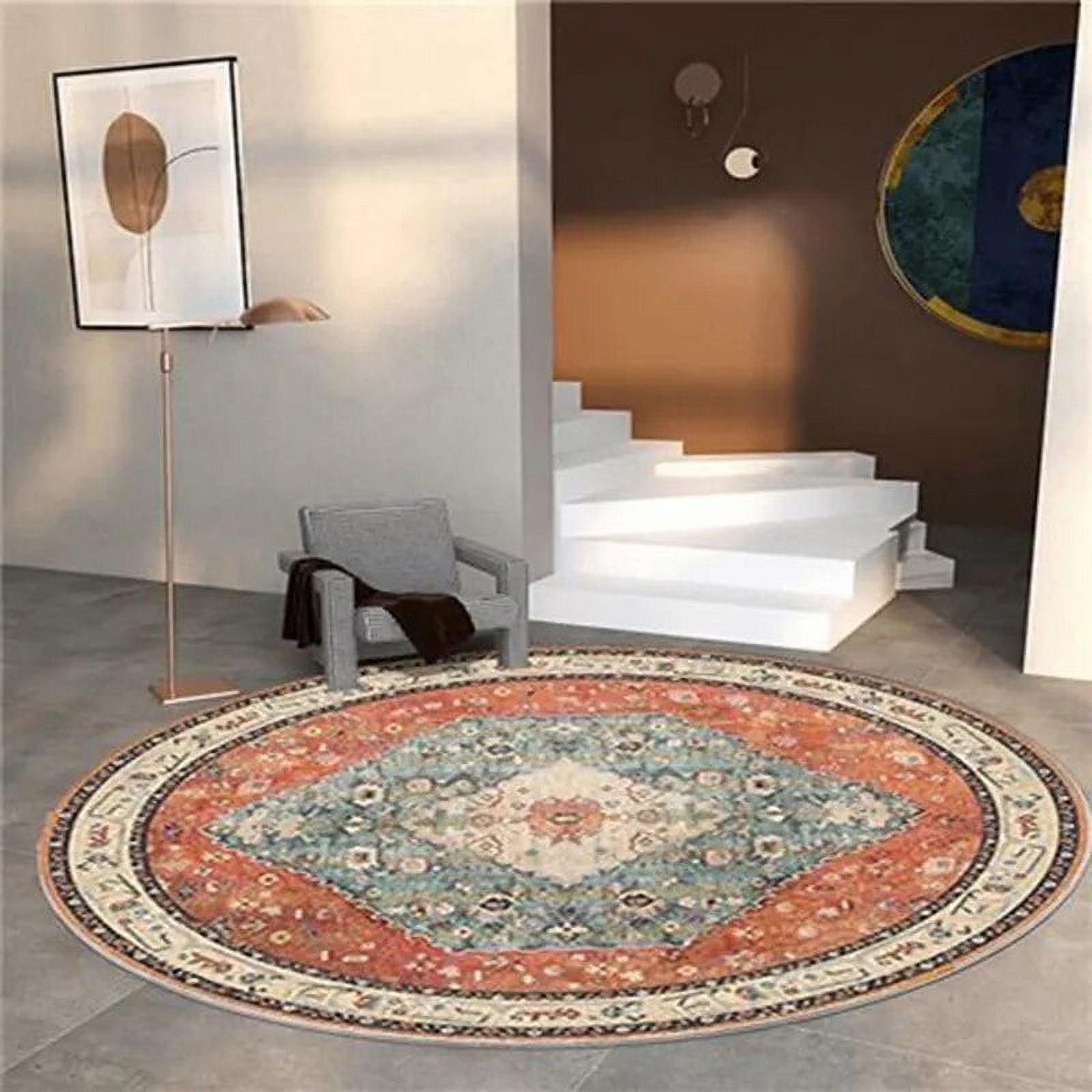 Moroccan Style Living Room ration Round Carpet Large Area Rugs for ...