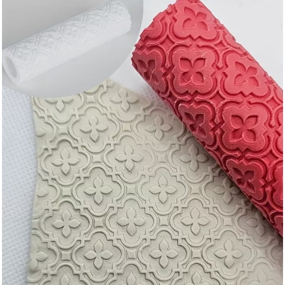 Moroccan Style Pattern Texture Rolling Embossing Tool for Polymer Clay and Earring Molds