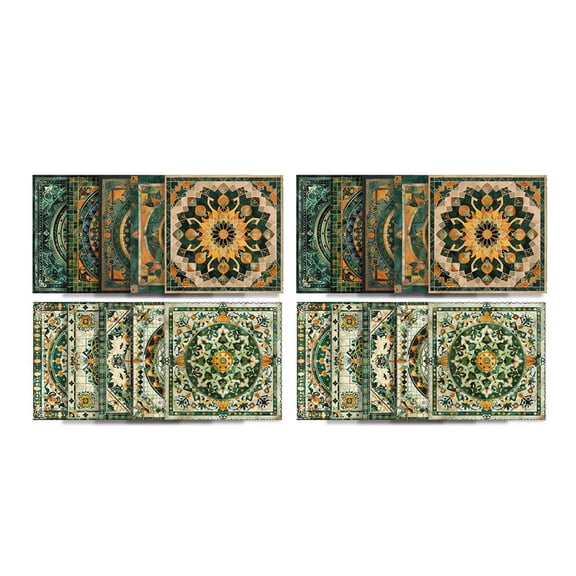 Moroccan Style Tile Sticker, 6x6 Inch(15x15cm) Traditional DIY Murals, Tile Waterproof Oil Proof Removable Decals for Bathroom & Kitchen Backsplash