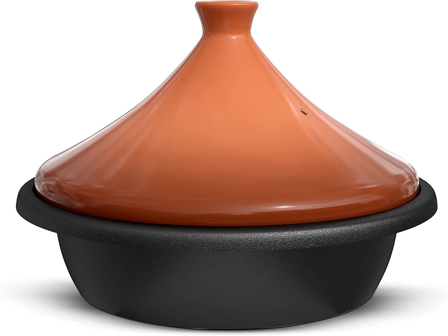 Moroccan Tagine Enameled Cast Iron, 3.3QT, Terracotta