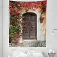 thumbnail image 1 of Moroccan Tapestry, Old Wooden Door Surrounded by Flowers European Medieval Entrance Italy, Fabric Wall Hanging Decor for Bedroom Living Room Dorm, 5 Sizes, Multicolor, by Ambesonne, 1 of 1