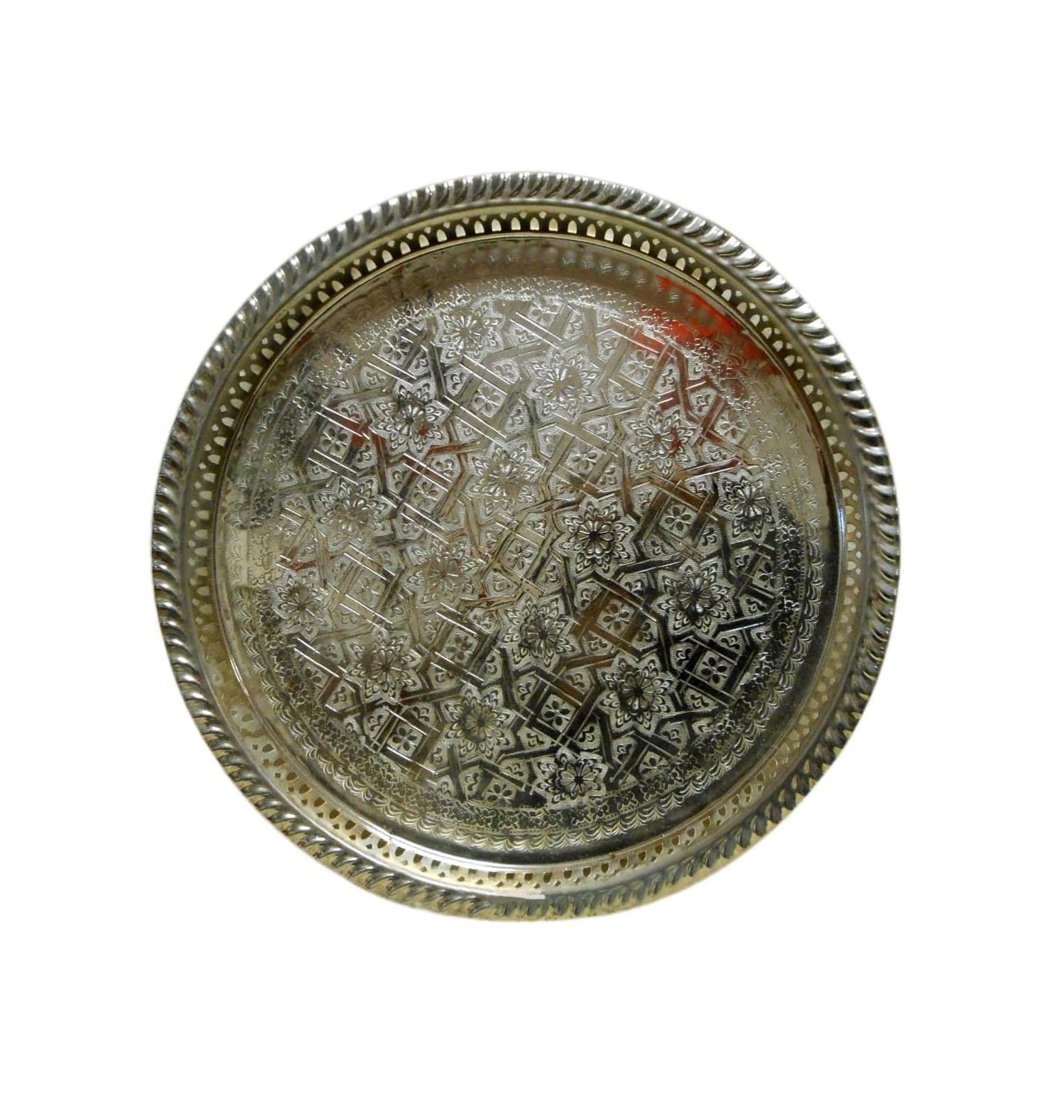 Handmade Moroccan Silver Tea Tray for Serving Liberia | Ubuy
