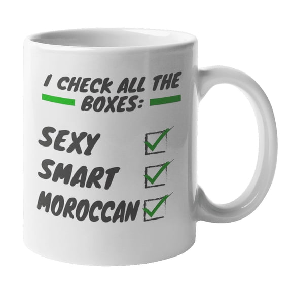 Moroccan Theme Ceramic Coffee & Tea Mug, Morocco Serveware or Decor (11oz)