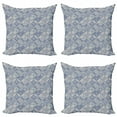 thumbnail image 1 of Ambesonne Moroccan Throw Pillow Cover 4 Pack, Oriental Rectangles, 18", Blue Orange White, 1 of 2