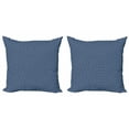 thumbnail image 1 of Ambesonne Moroccan Throw Pillow Cover 2 Pack, Mediterranean Traditional, 20", Indigo Cadet Blue, 1 of 2