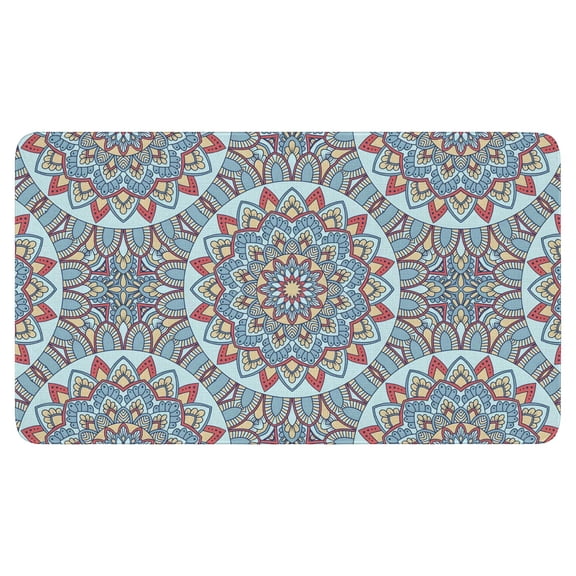 Moroccan Trellis Area Rug Taupe 17x30 - Non-Slip Washable - Soft Thin Vintage Accent Carpet for Kitchen Bedroom Bathroom