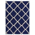 thumbnail image 1 of Moroccan Trellis Shag Area Rug Rugs New Shaggy Collection (Navy Blue, 3'3"x5'), 1 of 4