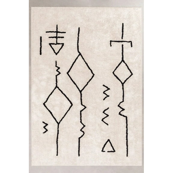 Moroccan Tufted Rug | Hand Made Cotton Tufted Rug | Bohemian Rug | Floor Rug | Nursery Rugs | Cute Floor Rug | Zig Zag Pattern Rug |Boho Rug