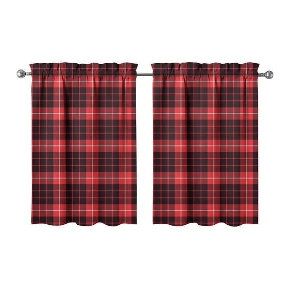 Moroccan Vintage Kitchen Curtains Set of 2 - 27.5x36 Inch Tier Window Panels Semi-Sheer Rod Pocket Farmhouse Caf Curtains