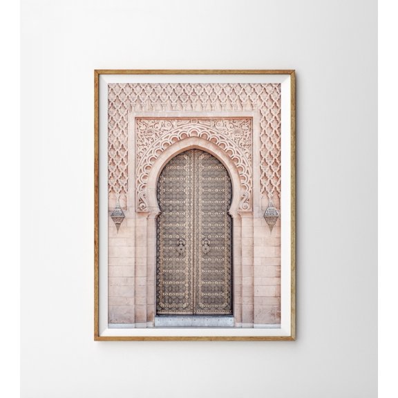 Moroccan Wall Art, Arabic Door Boho Architecture Print