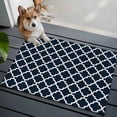 thumbnail image 1 of Moroccan Washable Area Rug 2x3 Navy Blue Geometric Farmhouse Abstract Modern Low-Profile Area Rugs with Non Slip Backing Indoor Floor Carpet for Entrance Living Room Bedroom Home Office, 1 of 9