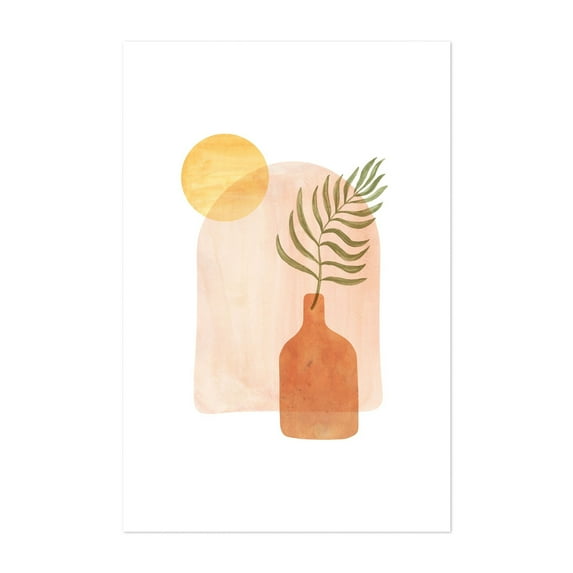 Moroccan abstract still life - Collage Minimalist Boho Botanical Abstract Modern Art Geometric Pastel Unframed Wall Art Print 20 x 28 inches