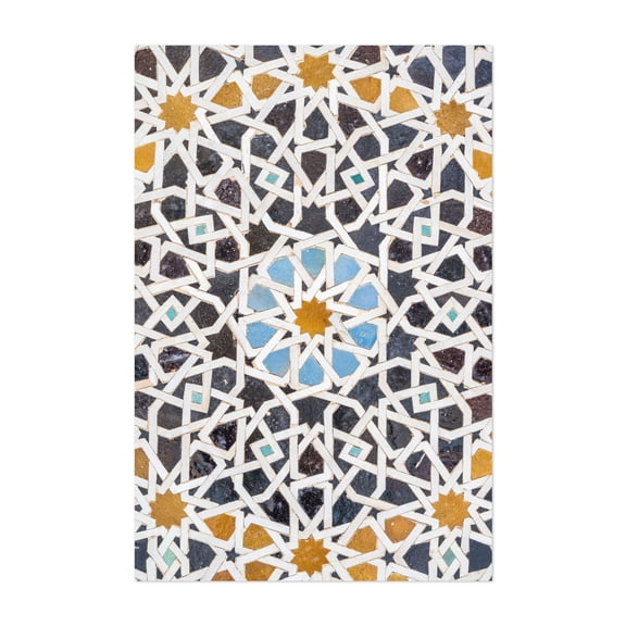 Moroccan mosaic in Fez - Fes Fez-Meknès Morocco Photography Geometric Pattern Abstract Art Deco Unframed Wall Art Print 16 x 24 inches