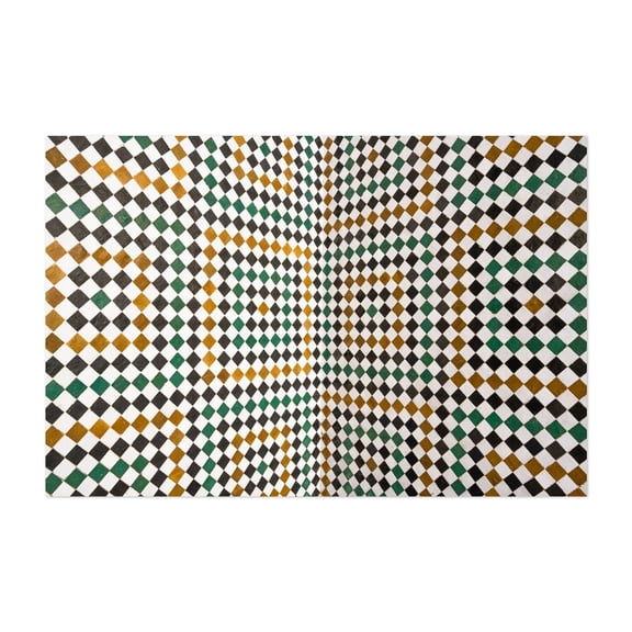 Moroccan mosaic wall - Marrakesh Marrakesh-Safi Morocco Photography Geometric Pattern Abstract Modern Art Minimalist Art Deco Architecture Unframed Wall Art Print 20 x 28 inches