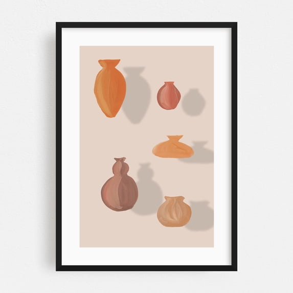 Moroccan pottery - Digital Art Black Framed Wall Art Print 24 x 36 inches