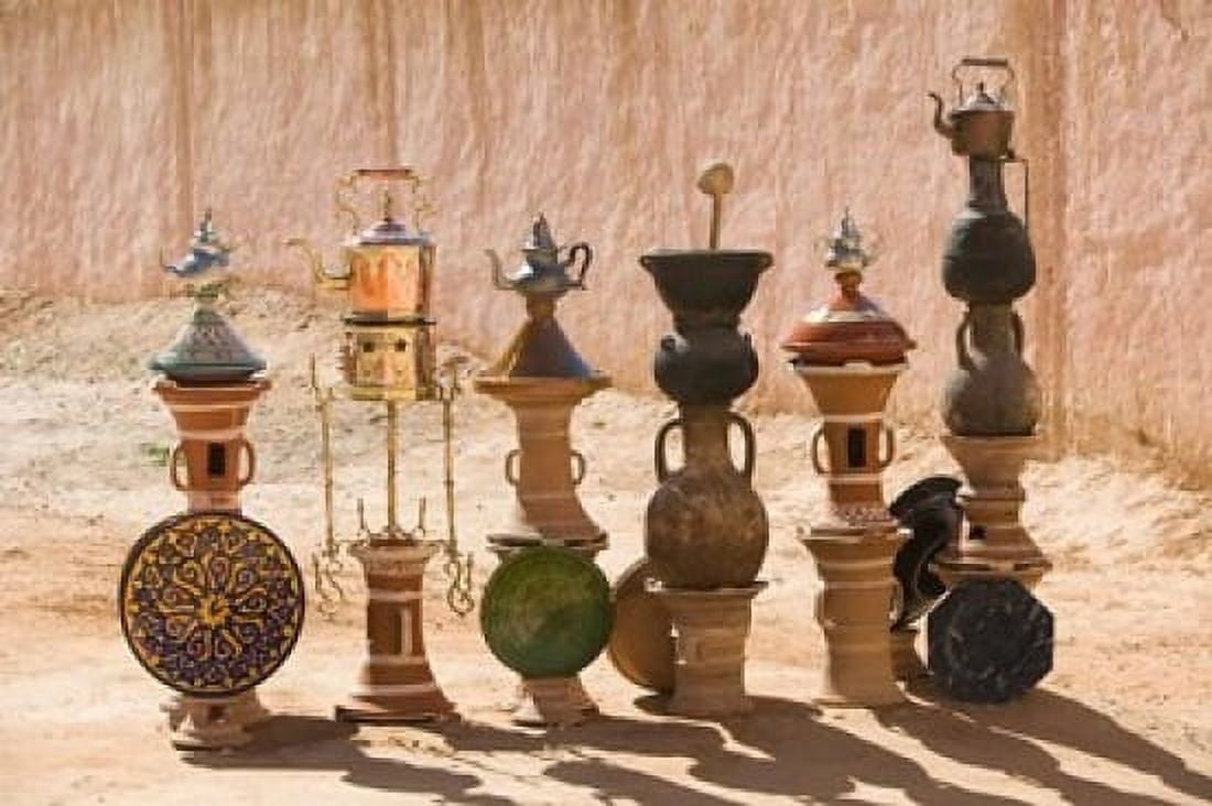 Moroccan vases Todra Gorge Area Tinerhir Morocco Canvas Art - Walter Bibikow DanitaDelimont (17 x 11)