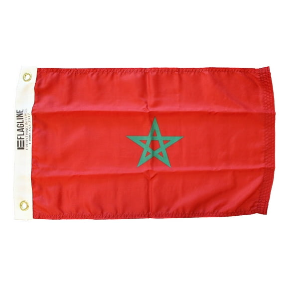 Morocco - 12"X18" Nylon Flag