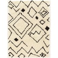 thumbnail image 1 of Morocco 5' x 7' Damascus Tufted Shag Rug in Ivory and Black, 1 of 5