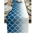 thumbnail image 1 of Morocco Blue Gradient Table Runner Home Wedding Decor Table Flag Mat Table Centerpieces Decoration Party Dining Long Tablecloth, 1 of 6
