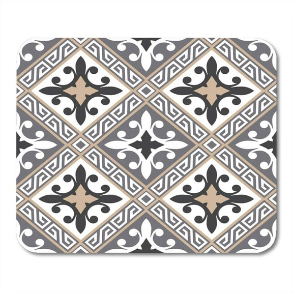 Morocco Brown Portugal Portuguese Style Pattern European Ceramics Mousepad Mouse Pad Mouse Mat 9x10 inch