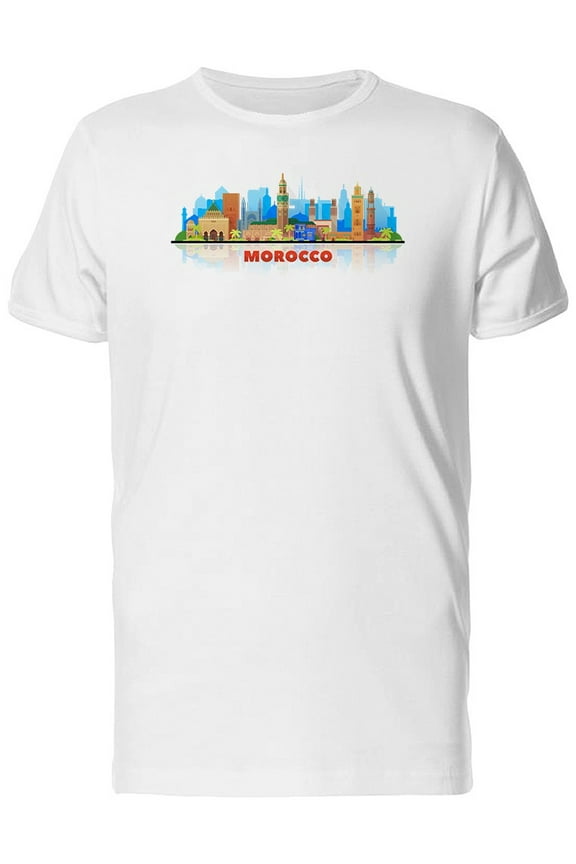 Morocco City Skyline T-Shirt Men -Image by Shutterstock, Male Large