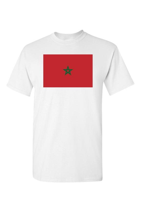 Morocco Country Flag Adult DT T-Shirt Tee