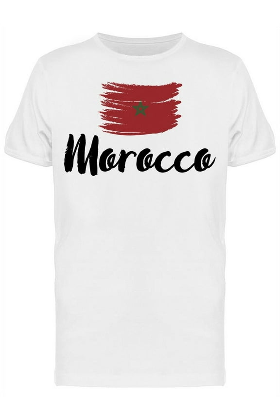 Morocco Country Flag T-Shirt Men -Image by Shutterstock, Male Medium