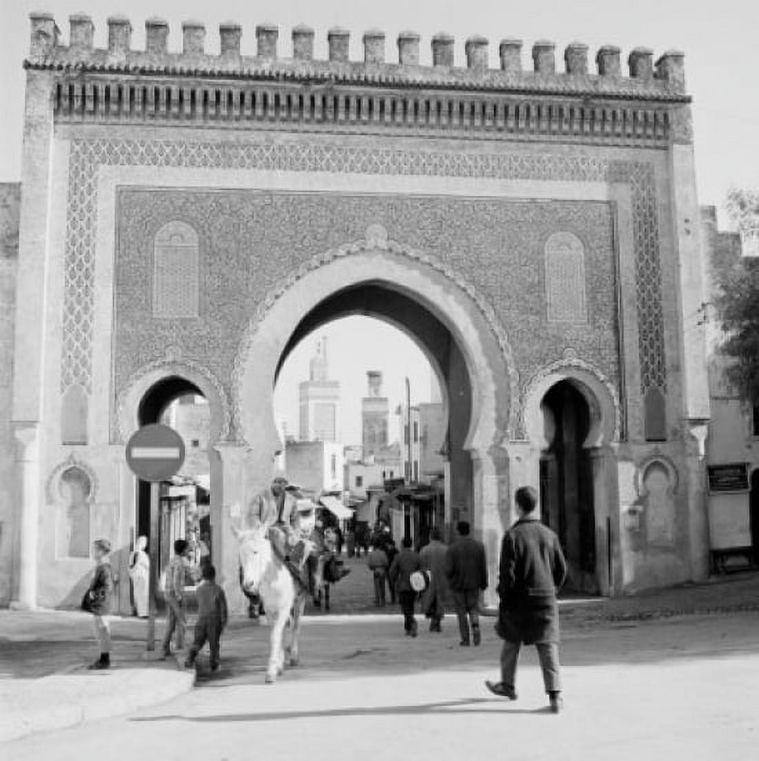 Morocco Fez The Gate leading to the city of Fez Canvas Art - (18 x 24)
