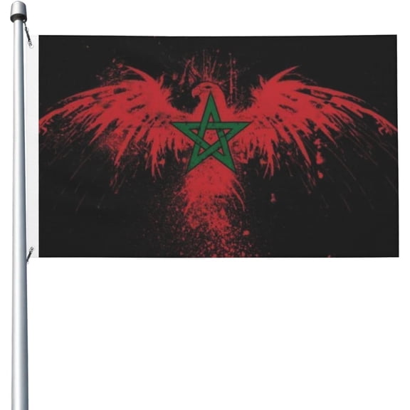 Morocco Flag Flag 3x5 Outdoor Double Sided Flag Banner For Outside With 2 Brass Grommets Patio Lawn Decor Flags