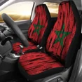 thumbnail image 1 of Morocco Grunge Flag Car Seat Cover 1 Pack of 2 Universal Front Seat Protective Cover, 1 of 4