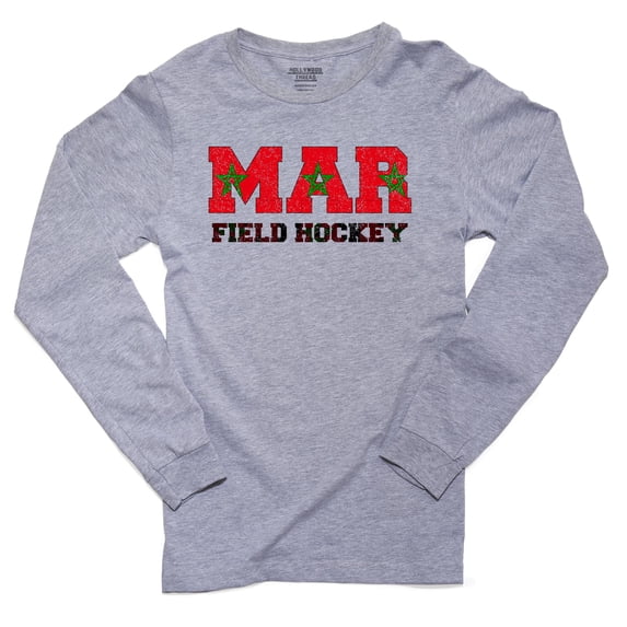 Morocco Hockey - Olympic Games - Rio - Flag Men's Long Sleeve Grey T-Shirt