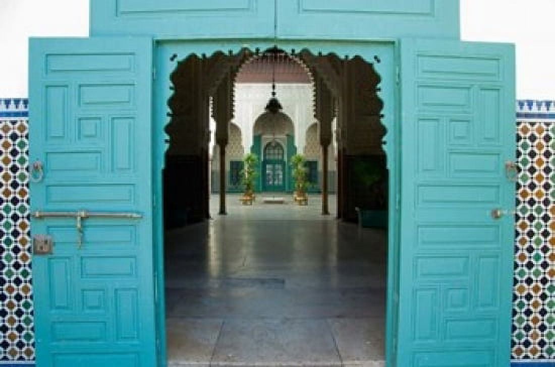 Morocco Islamic law courts tile walls door Canvas Art - Cindy Miller Hopkins DanitaDelimont (17 x 11)