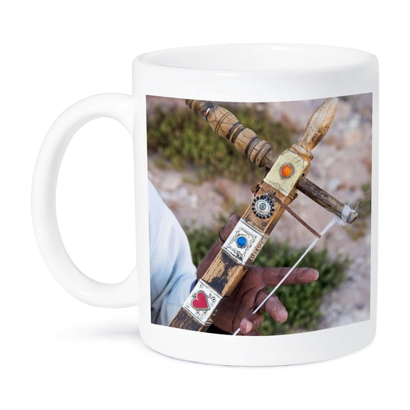 3dRose, Morocco. Man playing Ribab, Moroccan stringed instrument., 15oz Mug
