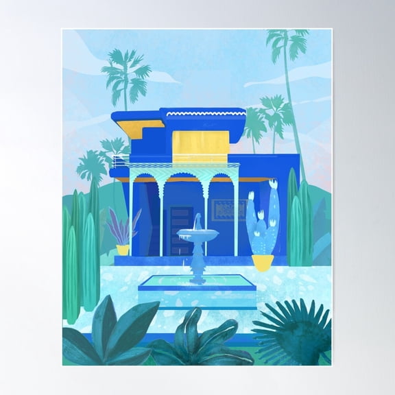 Morocco, Marrakech Poster, 8x12 UNFRAMED