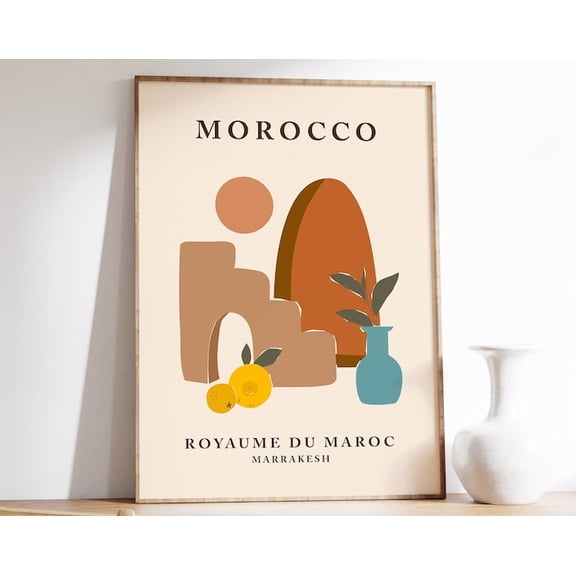 Morocco Marrakesh Travel Islamic Wall Art Print, Unframed Paper Poster 11x14in