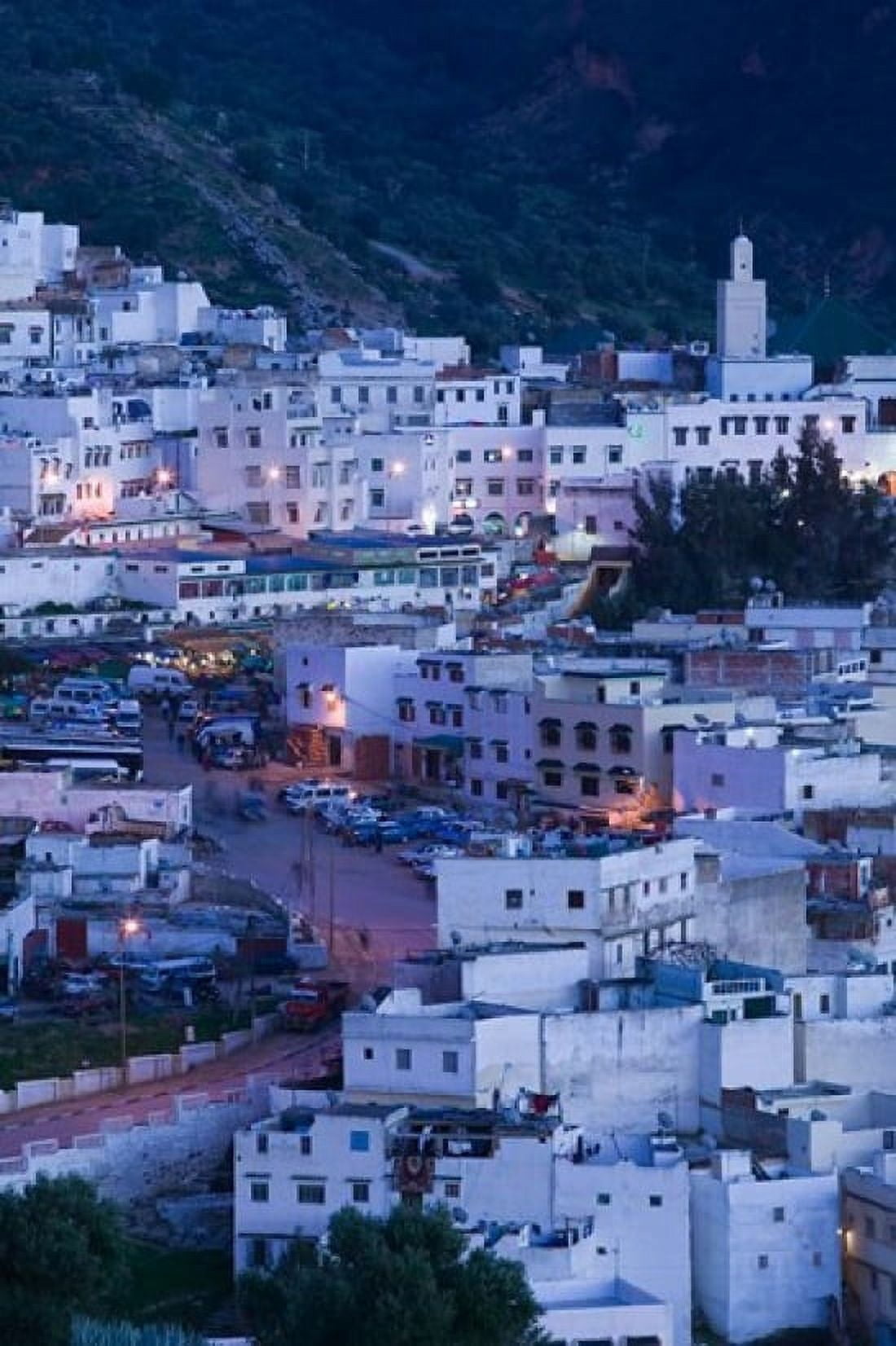Morocco Moulay Idriss Town View Canvas Art - Walter Bibikow DanitaDelimont (23 x 34)