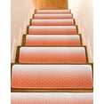 thumbnail image 1 of Morocco Orange Stair Treads Non Slip Runners Rugs, 4 Pcs Carpet for Stairs with Adhesive, Modern Geometric Gradient Simple Stair Mats Pads Indoor Stair Treads for Wooden Steps 8"x30", 1 of 7