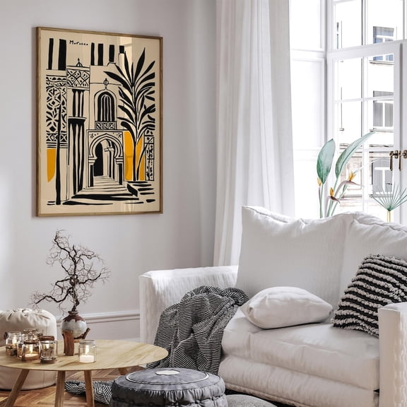 Morocco Retro Architecture Travel Unframed Paper Print