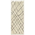 thumbnail image 1 of Morocco Shag Sahara Ivory Area Rug 2 x 8 Geometric Tribal Design Shaggy, 1 of 5