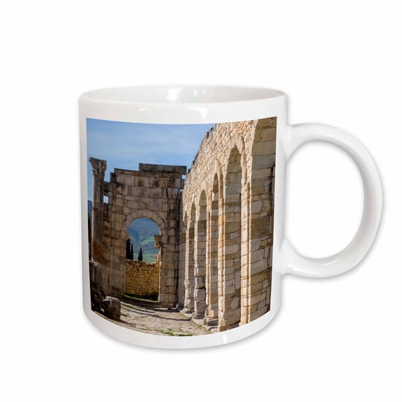 3drose, Morocco. Stone Columns and Arches at the Roman Ruins of Volubilis., 11oz Mug