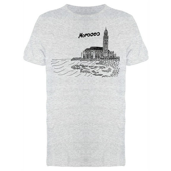 Morocco Temple On The Coast T-Shirt Men -Image by Shutterstock, Male Large