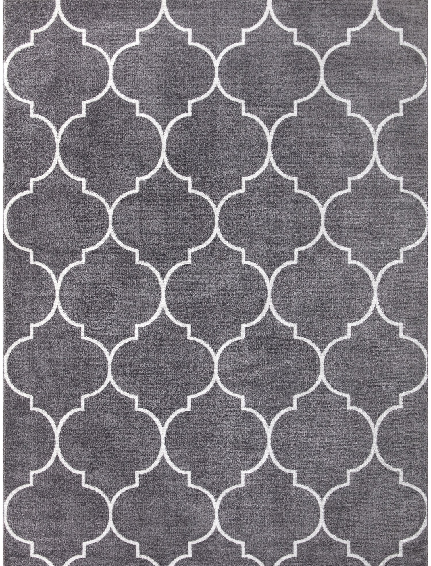 Morocco Trellis Gray 5 ft. x 7 ft. Area Rug