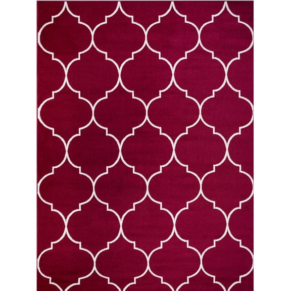 Morocco Trellis Red 5 ft. x 7 ft. Area Rug