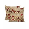 Morocco Vintage 16x16 Pillow Covers Set of 2, Geometric Mottled Red