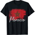 thumbnail image 1 of Morocco Vintage Flag Moroccan Pride Roots African T-Shirt, 1 of 4