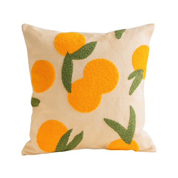 Morocco Woven Tufted Orange Fruit Pillow for Case Nordic Vase Pattern Cushion Co