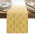 thumbnail image 1 of Morocco Yellow Table Runner - 70 Inch Long, Kitchen Dining Table Runner Dresser Scarves, Geometric Abstract Plaid Gradient Farmhouse Decor for Coffee Tables Wedding Party Banquet, 1 of 8